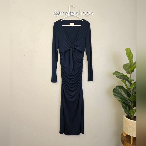 Cinq A Sept Brenna Jersey Tie Midi Dress - Picture 3 of 8